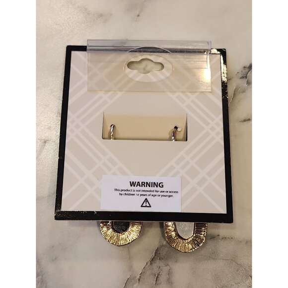 Dana Buchman Gold-Tone Red Gemstone Drop Earrings With Crystal Accents - Picture 3 of 5